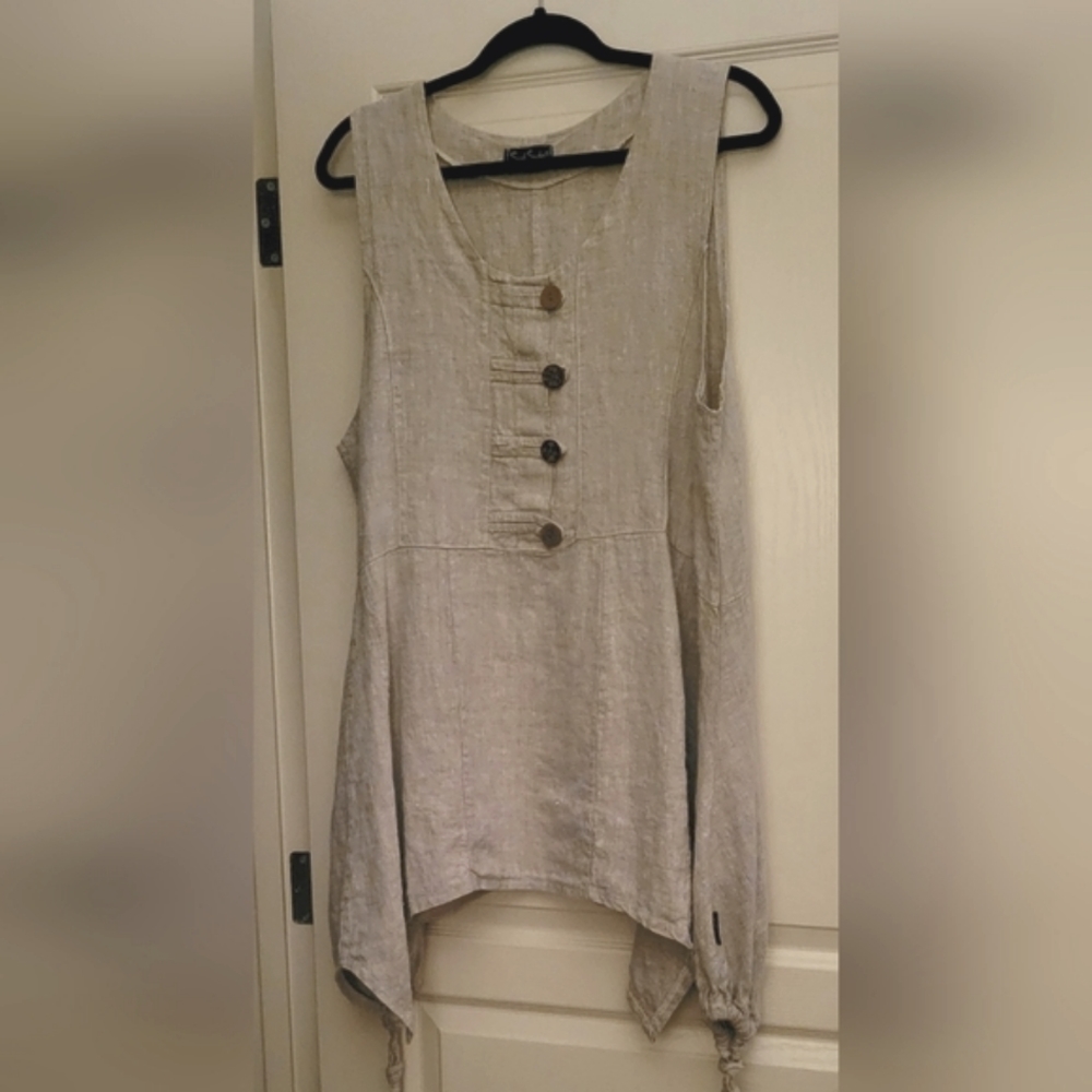 Sarah Santos 100% Heavy Linen Tunic XL